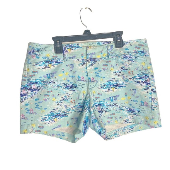 Old Navy Pants - ——SOLD——- Old Navy The Pixie Short Women Sz 8 Summer Beach Sailboat Scene
